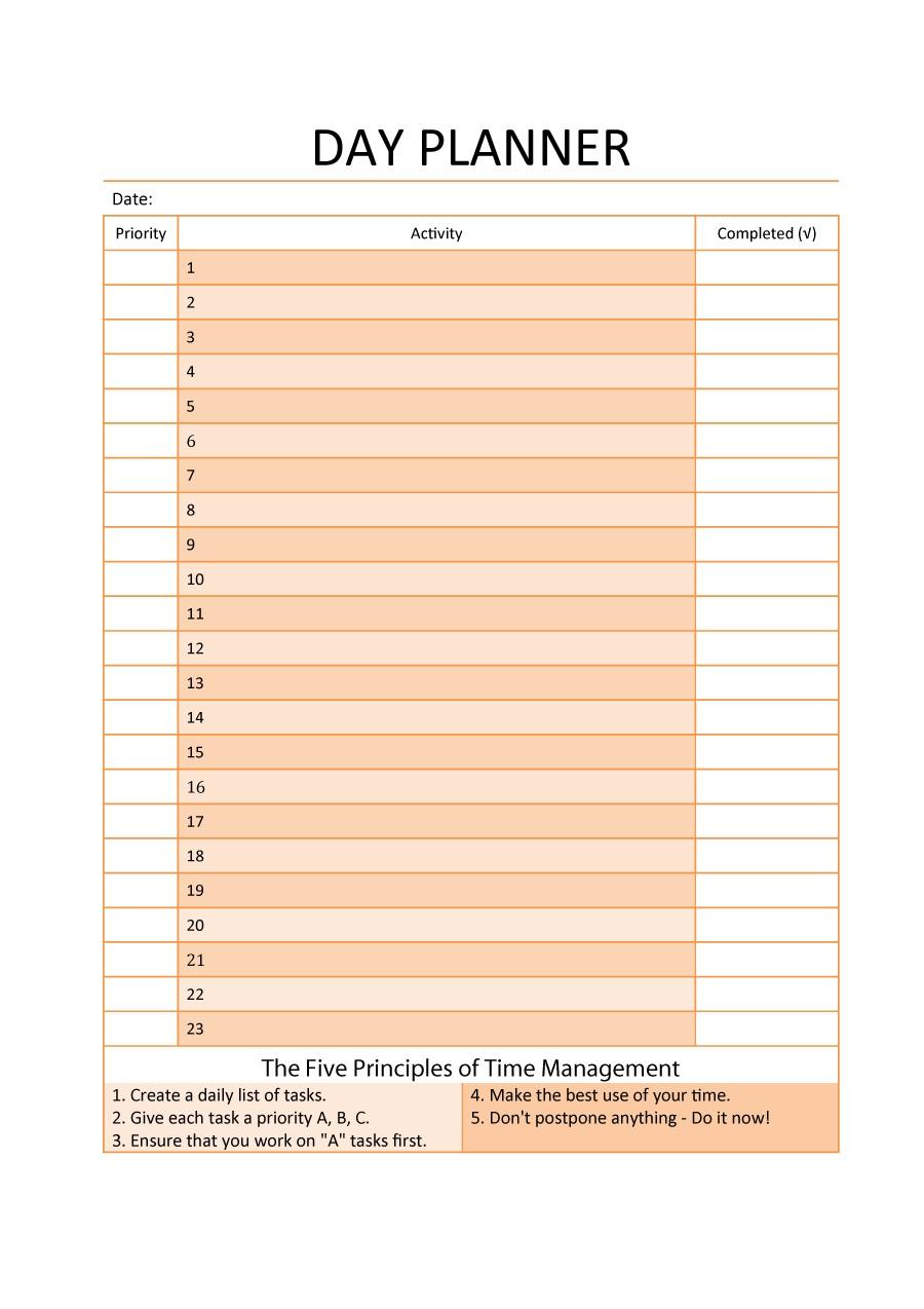 Printable Blank Planner Template 18