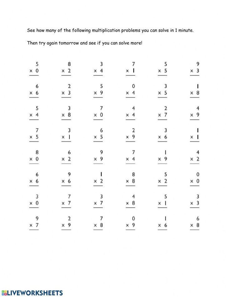 30 Multiplication Table By 3 Worksheet