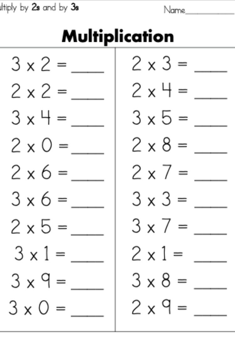 30 Multiplication Table Worksheet Grade 2