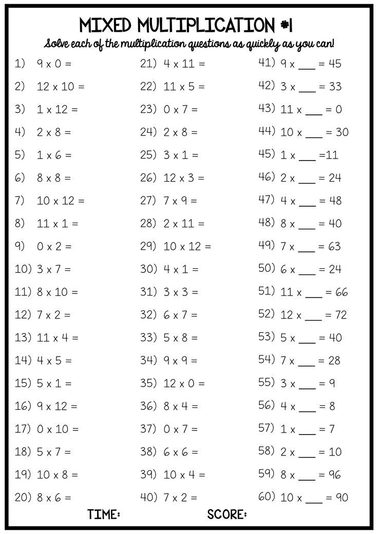 30 Multiplication Table Worksheet Grade 4