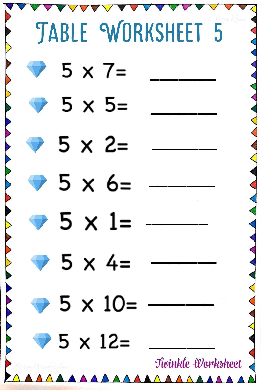 30 Worksheet On Multiplication Table 2