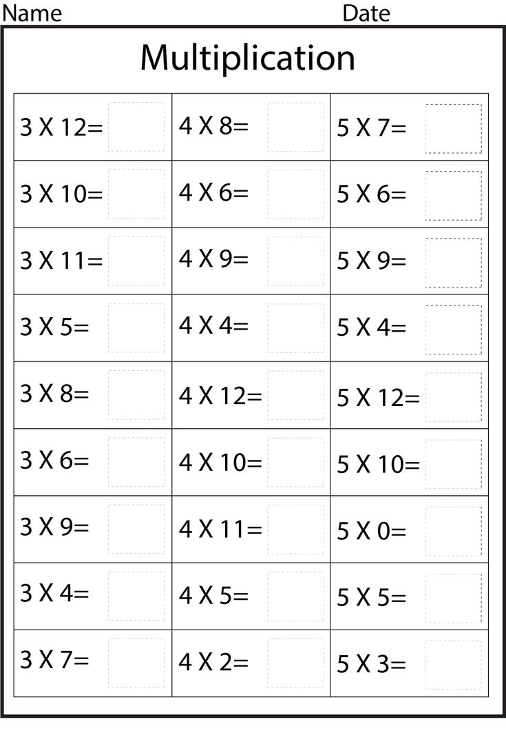 30 Worksheet On Multiplication Table 2