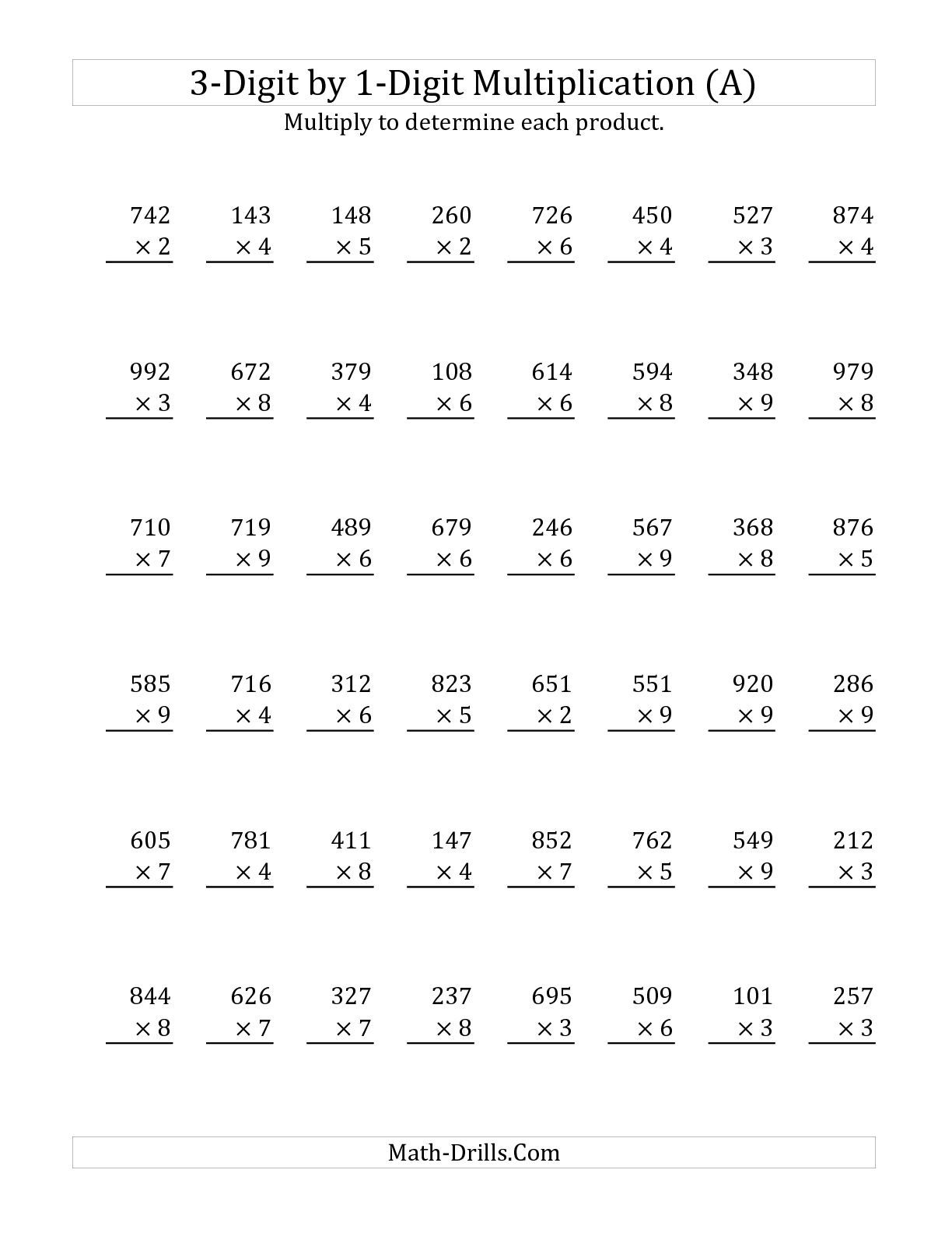 30 Worksheet On Multiplication Table 3