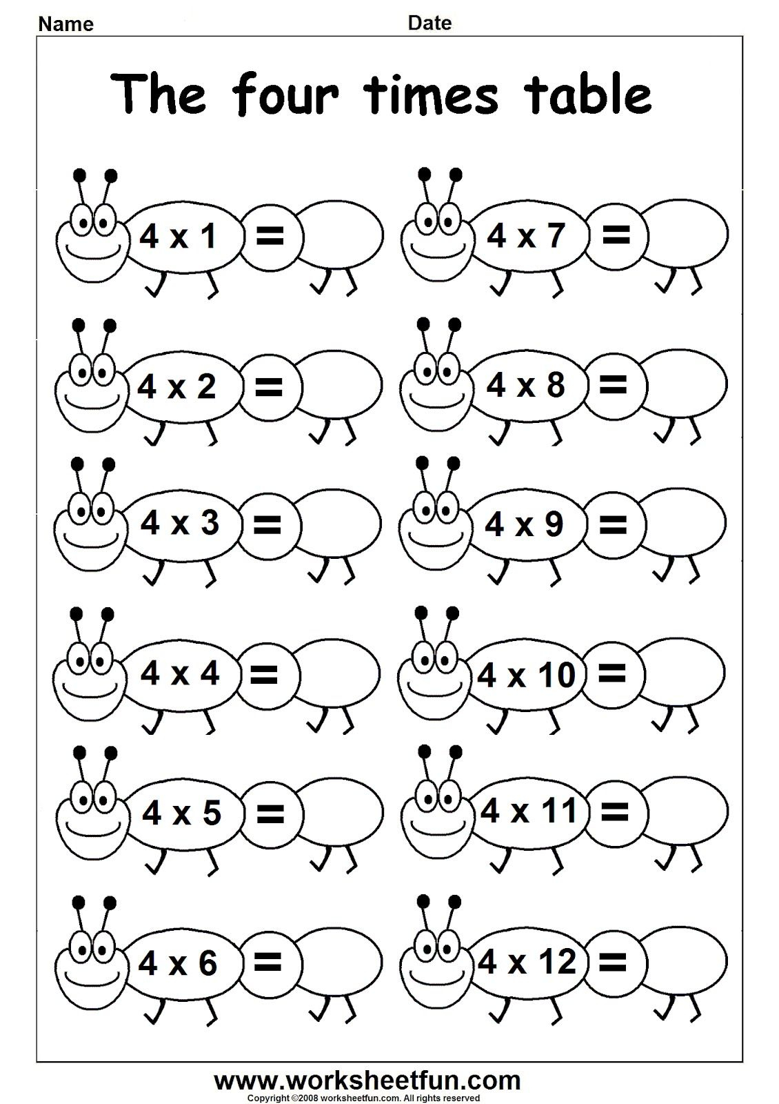 30 Worksheet On Multiplication Table 3